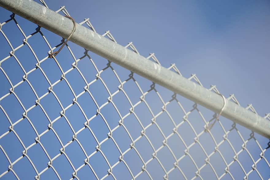 ограда, тел, решетка, метал, стомана, син, едър план, фонове, модел, граница, желязо