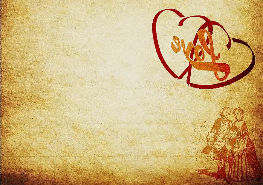 Love, Heart, Romance, Greeting Card, Map, Luck, Orange, Red, Valentine, Background, Valentine's Day