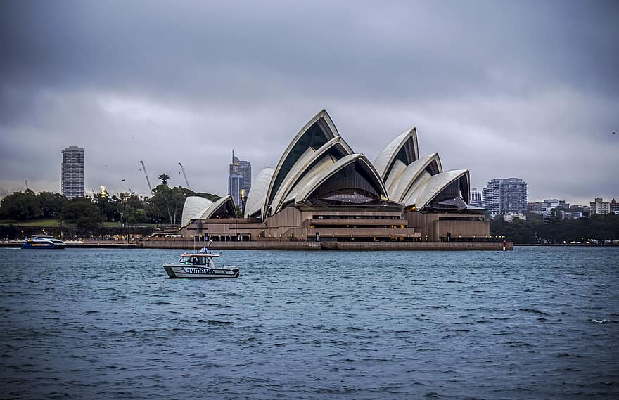 Opera House, Buildings, Harbour Bridge, Bridge, Ocean, Horizon, Landmark, Skyline, Australia, Sydney, Hdr