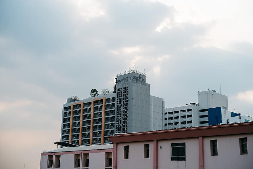tailândia, Bangkok, construção, fachada, arquitetura, cidade, metrópole, paisagem urbana, Ásia, arranha-céu, exterior do edifício