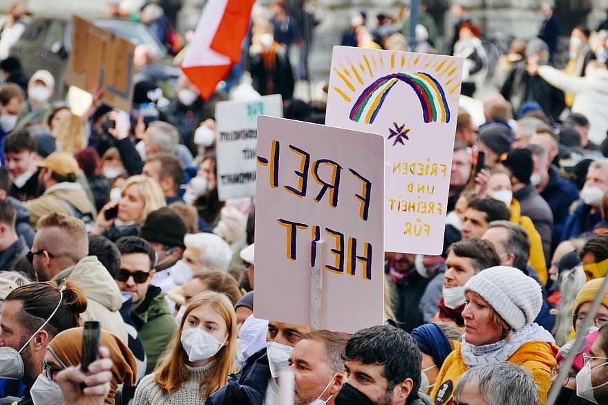 корона, протест, демонстрація, Люди, вул, політика, політичний, COVID, маска, COVID-19