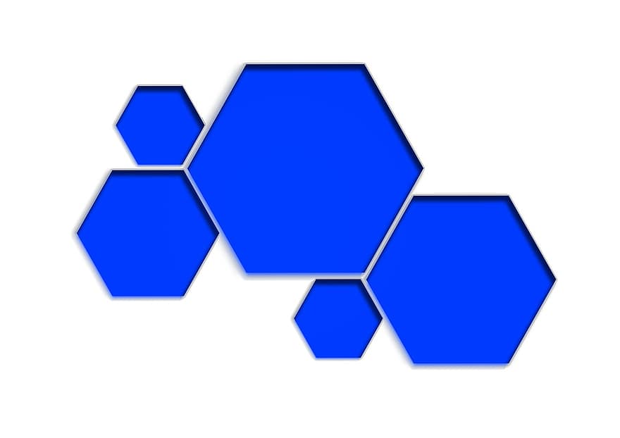 Honeycomb Form, kamme, blå, elementer, ide, etiket, moderne, kreativ, original, futuristisk, design