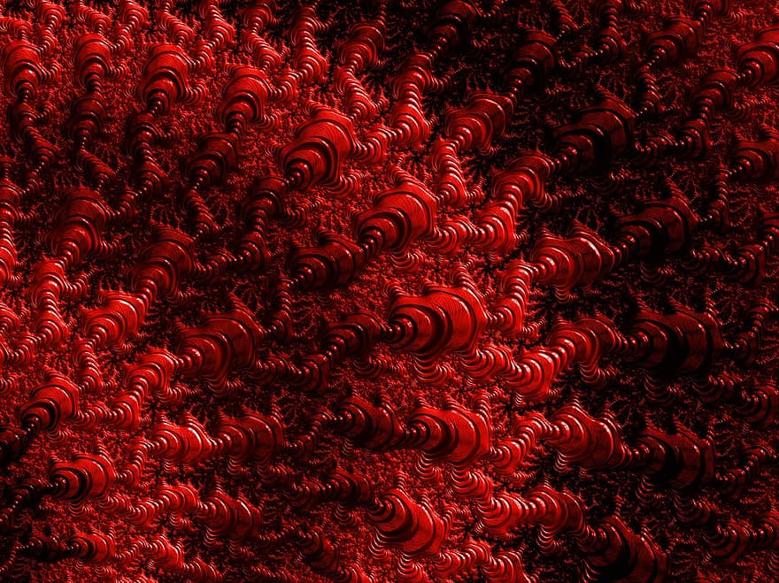 Red, Abstract, Fractal, Background, Wallpaper, Texture, Futuristic, Style