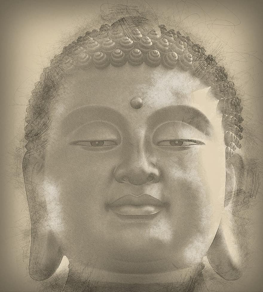 Buddha, lelki, elmélkedés, buddhizmus, zen, vallási, béke, lelkiség, buddhista, Barna meditáció, Barna béke
