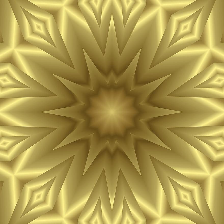 Background, Pattern, Golden Yellow, Wave Pattern, Geometric, Tile, Structure, Background Image