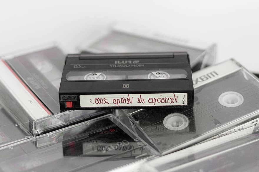 kassette, bånd, erindringer, nostalgi, Fujifilm, årgang, retro, film, Produkter, sort