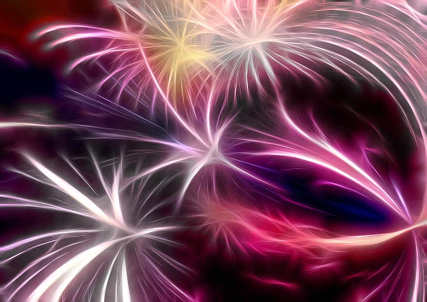 focuri de artificii, rachetă, noapte, lumini, explozie, sylvester, culoare, duș de scântei, Anul Nou, ziua de anul nou, explozii
