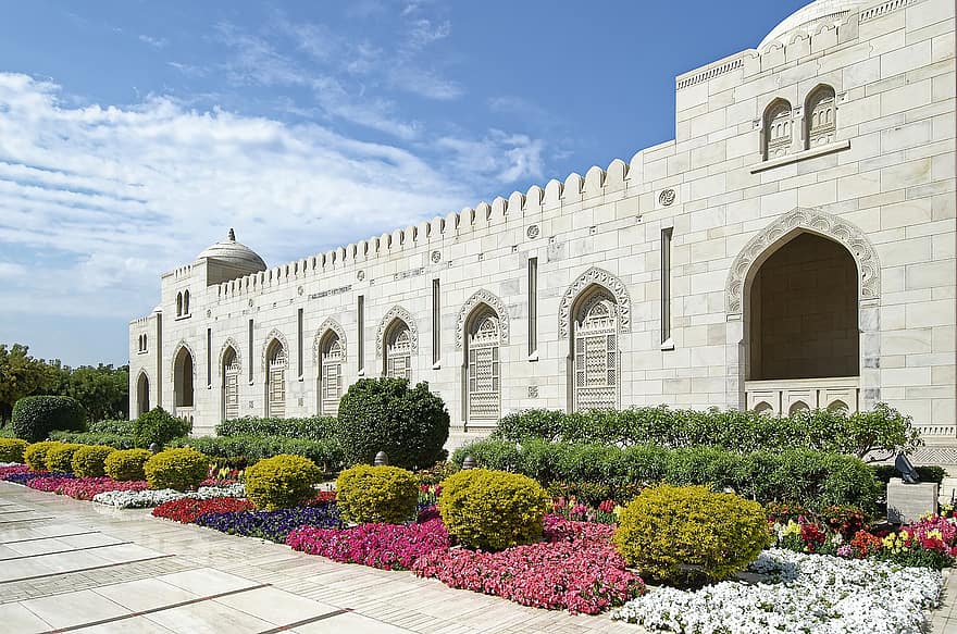 Sultan-Qabus-Moschee, Oman, Muscat, die Hauptmoschee, Moschee, Gebäude, Minarett, Kuppel, die Architektur, Religion, Islam