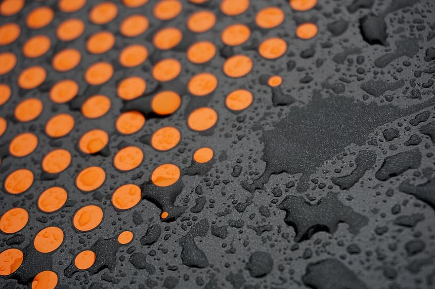 графический, точки, капли, оранжевый, цвет, черный, мокрый, дождь, Декор автомобиля, оформление, Фото