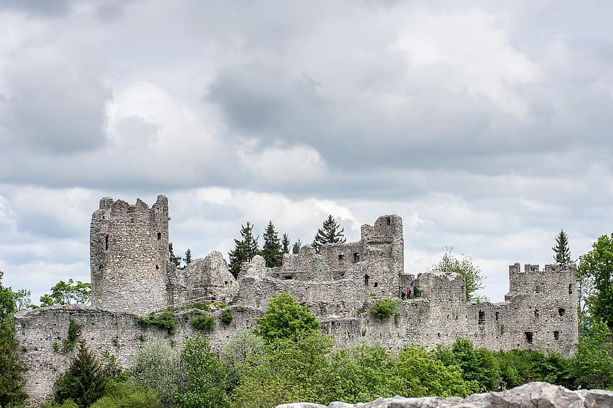 ruine, castel, Evul Mediu, fortăreață, ruinele castelului, castelul cavalerului, castel de perete, vechi
