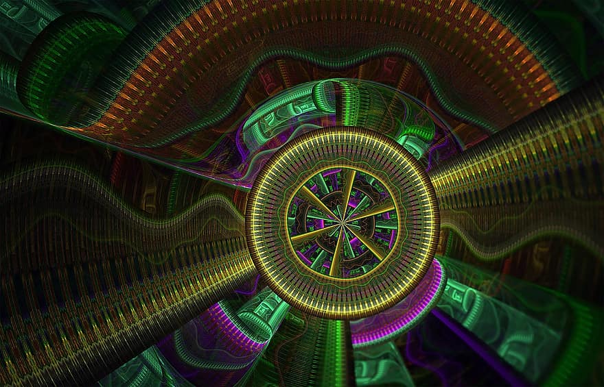 Fractal, Threads, Colorful, Pattern, Psychedelic, 3d, Futuristic, Geometry