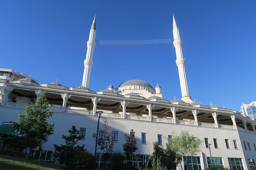 minaret, architectural, cami, religion, Islam, Ankara, architecture, endroit célèbre, extérieur du bâtiment, des cultures, spiritualité