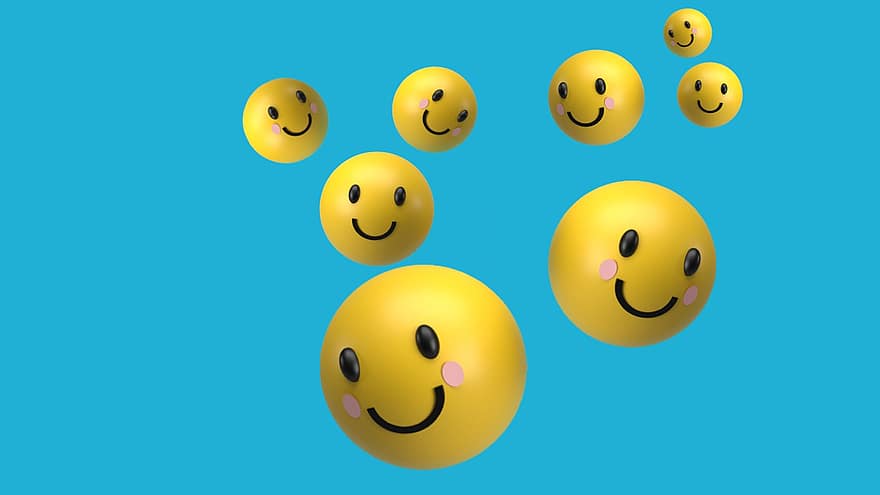 smiley, Emoji, glücklich, Lächeln, Emotion, Ausdruck, digitale Kunst, digitale Kunstwerke