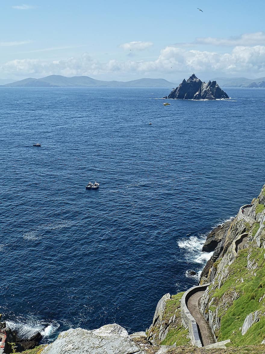 جزيرة ، محيط ، جزر سكيليج ، ايرلندا