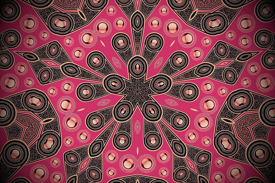 Mandala, ornament, fundal, model, tapet, decor, decorativ, simetric, roz, textură