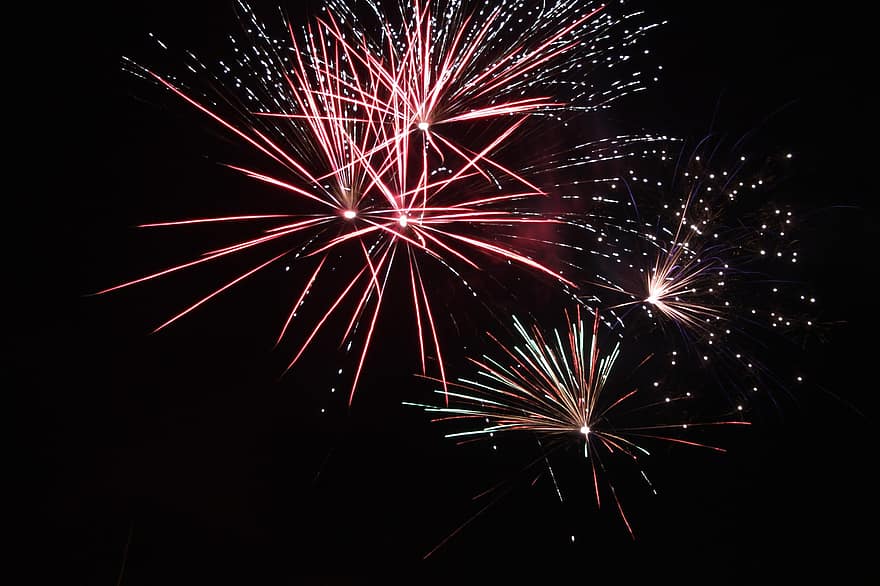 Feuerwerk, Pyrotechnik, bunt, feiern