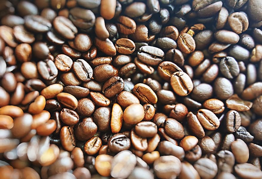 kaffe, bønner, frø, koffein, kaffebønner, kafe, aroma, bakt, mat, drikke, brun