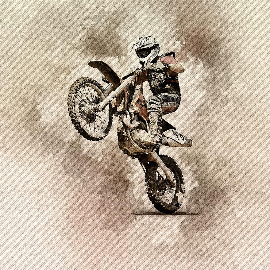 motorfiets, motorcross, biker, sport, motor racen, snelheid, mannen, extreme sporten, motocross, sportrace, beweging