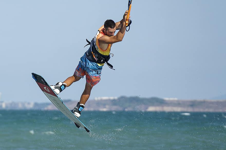 Man, Board, Ocean, Fit, Water Sports, Kite Surfing, Kite, Kite Boarding, Water, Surf, Sea