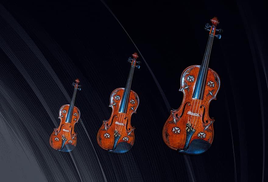 violí, violoncel, instruments, música, vintage, instruments de corda, instruments musicals, cordes, clàssic, conjunt, instrument de corda inclinat