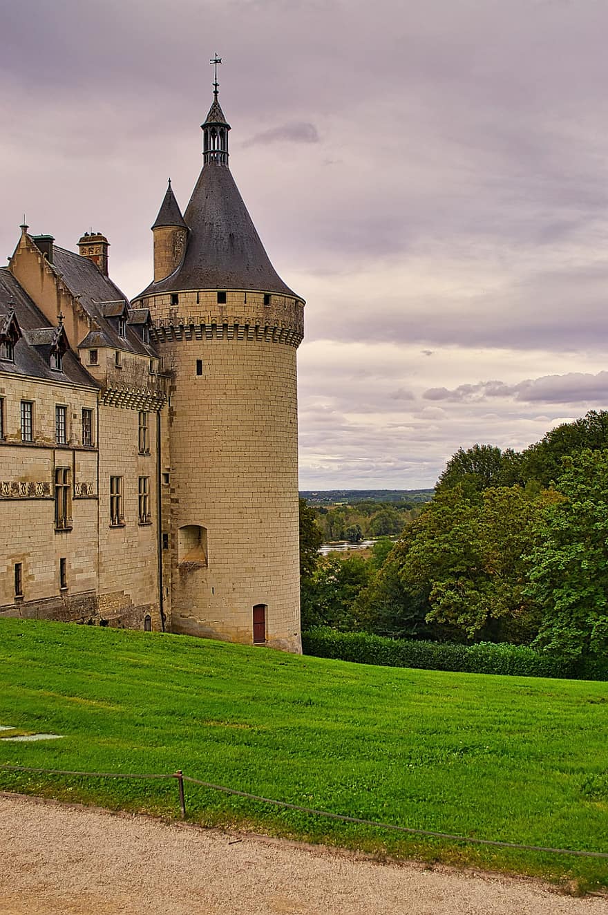 chateau, Chaumont-sur-loire erődje, Chaumont-sur-loire kastélya, Loir-et-Cher, Loire Valley Center