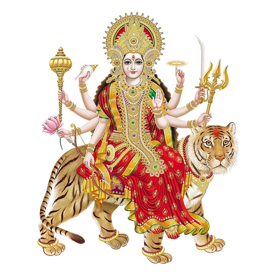 アンビカ、女神、ヒンズー教、インドの神、神、インド神話、神話、主、アンバジ卿、インドの領主、インド神話の写真