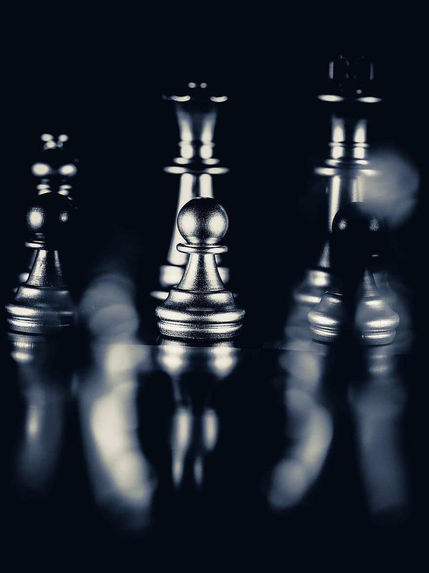 stratégie, échecs, Jeu, pièces d'échec, échiquier, jeu de plateau, concurrence, jouer, bataille, foncé