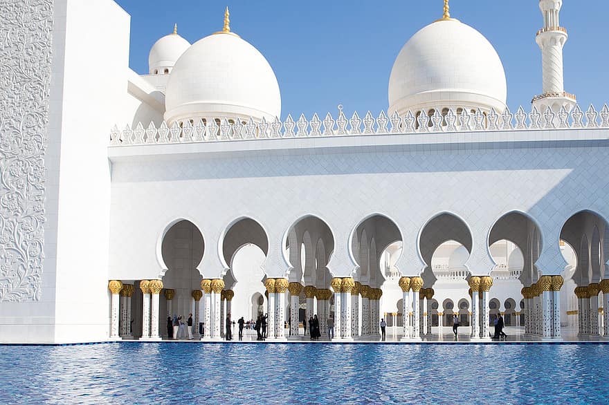 Kuppel, die Architektur, Moschee, Himmel, abu, Religion, Abu Dhabi Moschee, Allah, arabisch, Arabisch, Gebäude