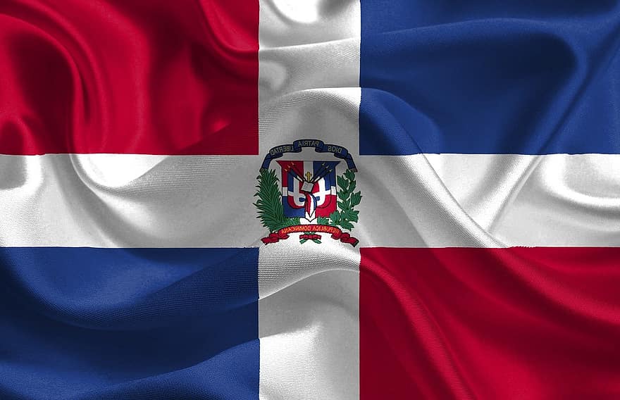 ドミニカ共和国、旗、国、アメリカ人、国家、全国の、シンボル、ドミニカの国旗、カリブ海、背景画像、壁紙