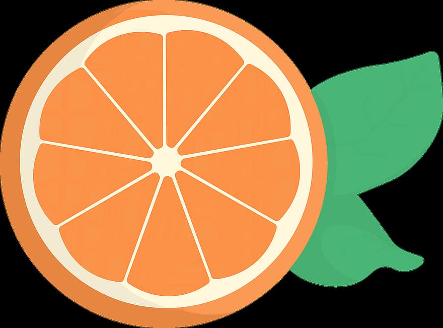 Fruit, Orange, Cartoon Orange, Orange Slice, Clip Art, Cutout, food, citrus fruit, freshness, organic, healthy eating