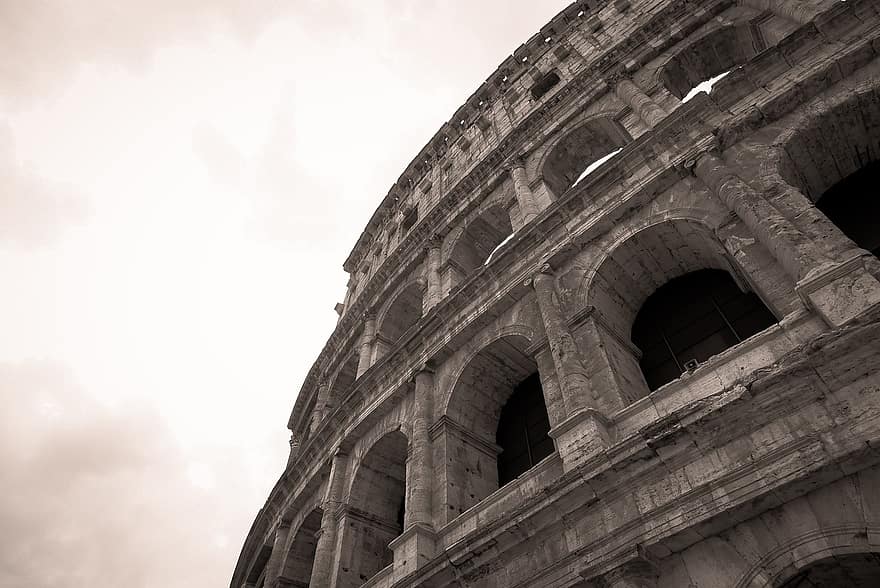 Colosseum, Rome, Italy, Roman Architecture, Historical Site, architecture, famous place, history, arch, old, old ruin