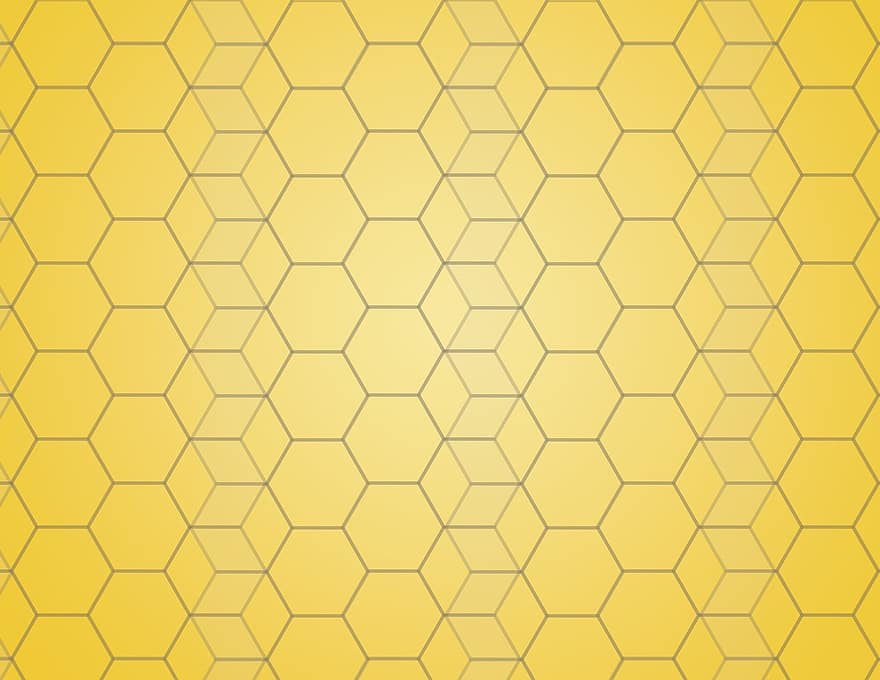 สีเหลือง, พื้นหลัง, หกเหลี่ยม, รังผึ้ง