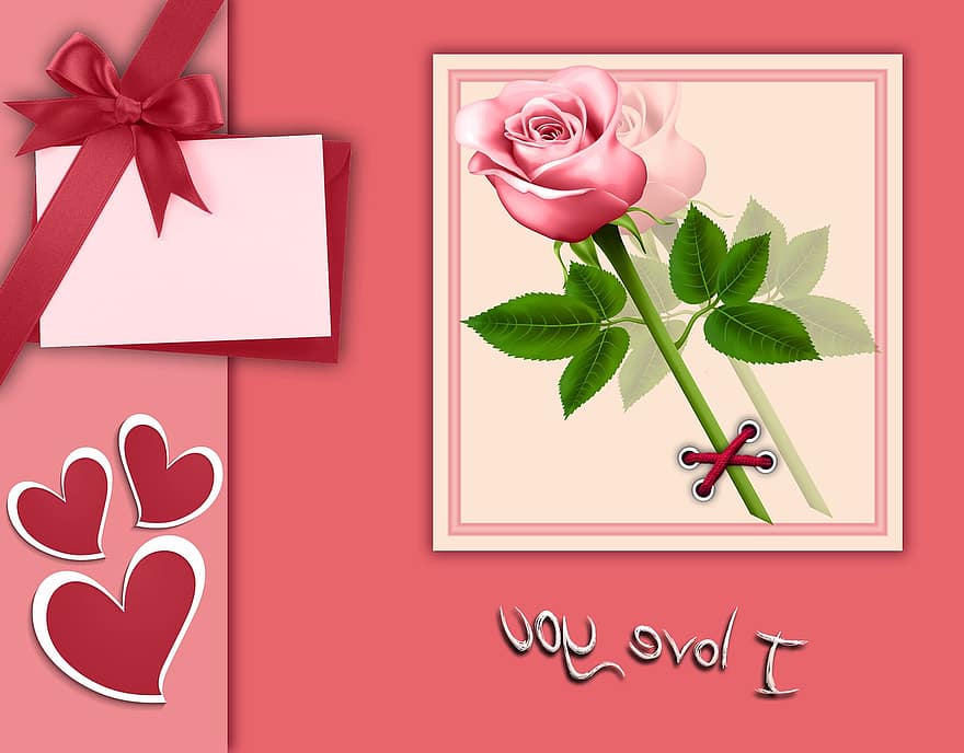 Card, Design, Romantic, I Love You, Love