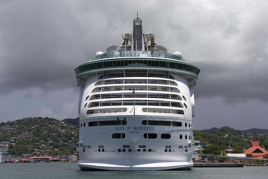 Saint Lucia, karibisk, kryssningsfartyg, kryssning, oceanångare, dom och hav, fartyg, hav