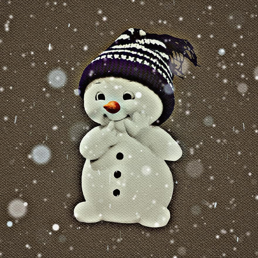 снежен човек, тъкан, структура, сладка, сладък, зима, неприветлив