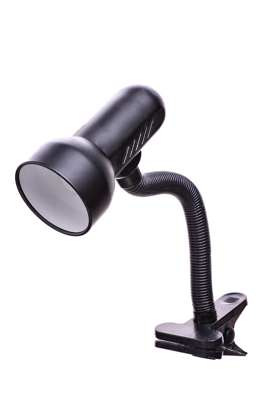 desktop-, lampă, Clip-on, abajur, Lampă cu clips, electric, accesoriu, flexibil, mobila, ilumina, izolat