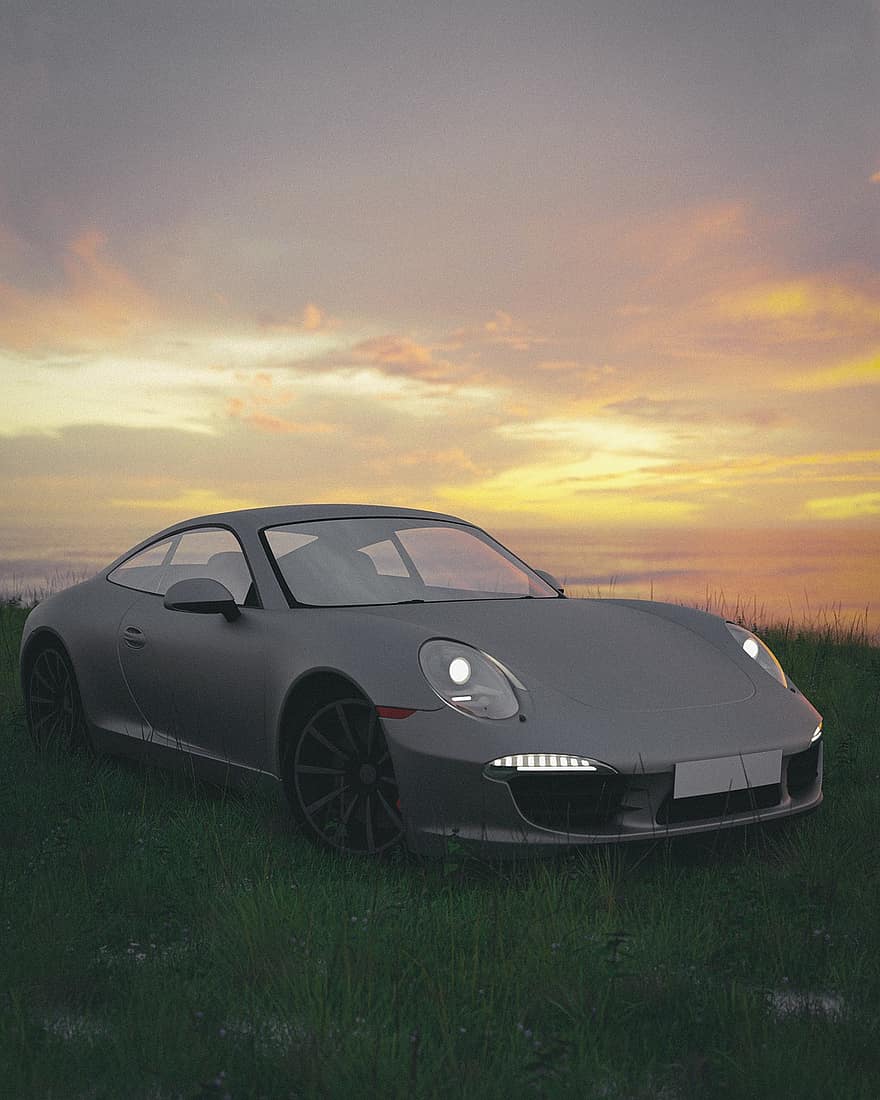 Porsche, voiture, véhicule, luxe, auto, vite, supercar, conduire, automobile, la nature, ciel