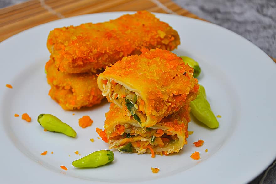 Risoles, Fried, Dish, Meal, Cuisine, Vegetables, Chili, Snacks, Food, Traditional, vegetable