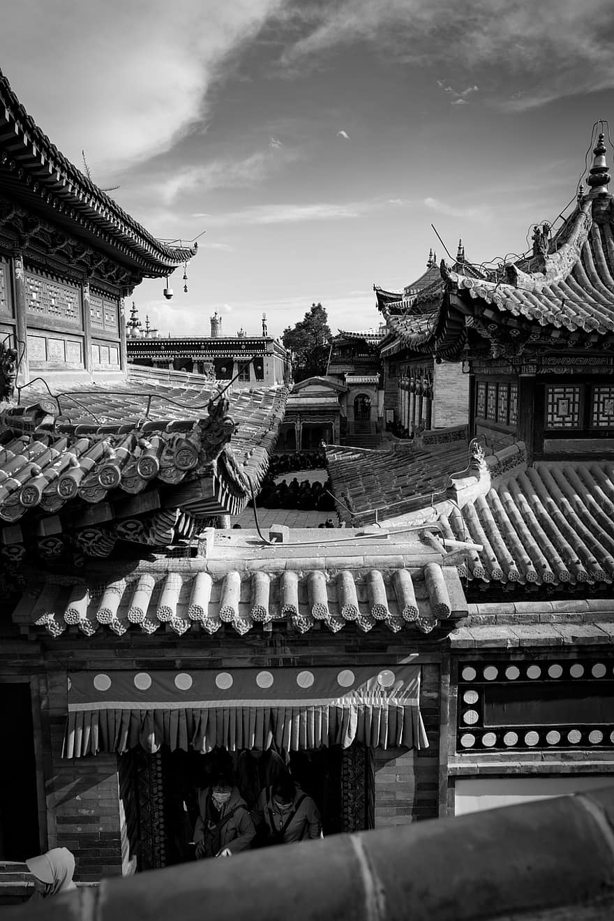 معبد بوذي ، معبد ، البوذية ، دين ، بوذي ، هندسة معمارية ، تقليدي ، حضاره ، الصين
