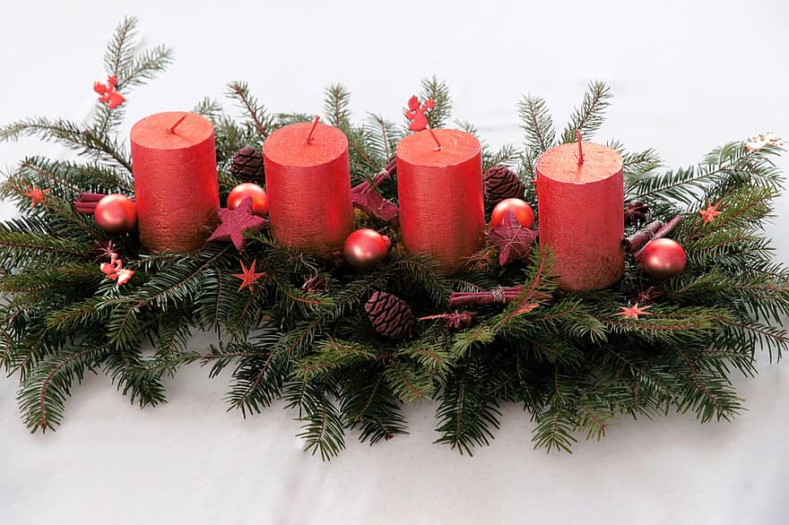 svíčka, Vánoce, dekorace, Dovolená