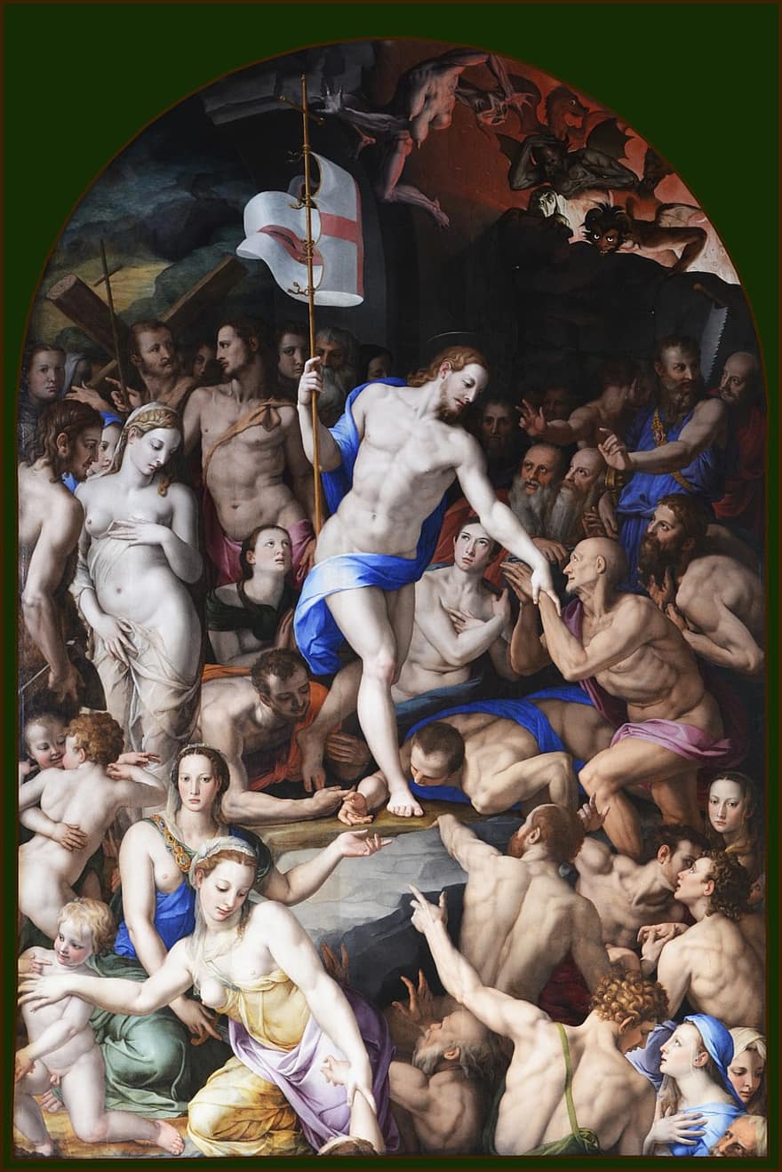 Italië, Florence, schilderij, Santa Croce