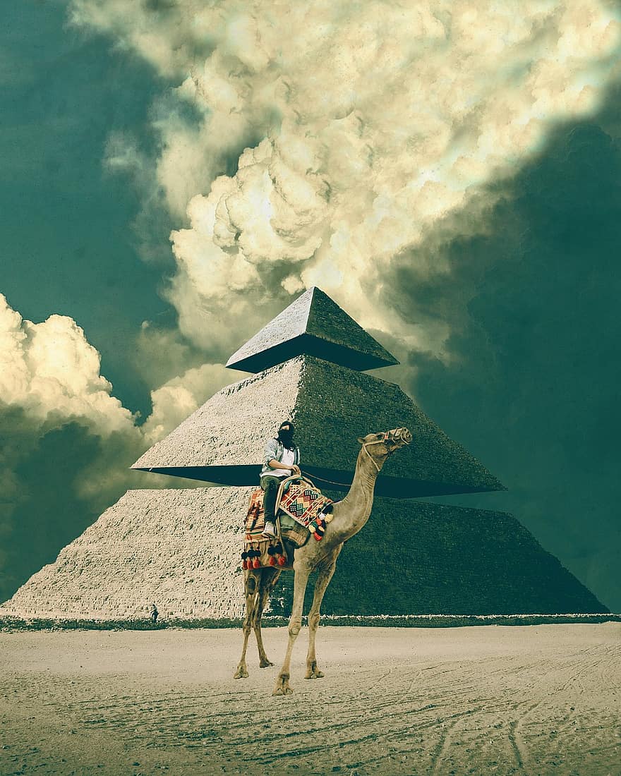 Egipto, guerra, arena, Desierto, antiguo, historia, camello, Sáhara, naturaleza, seco, pirámide