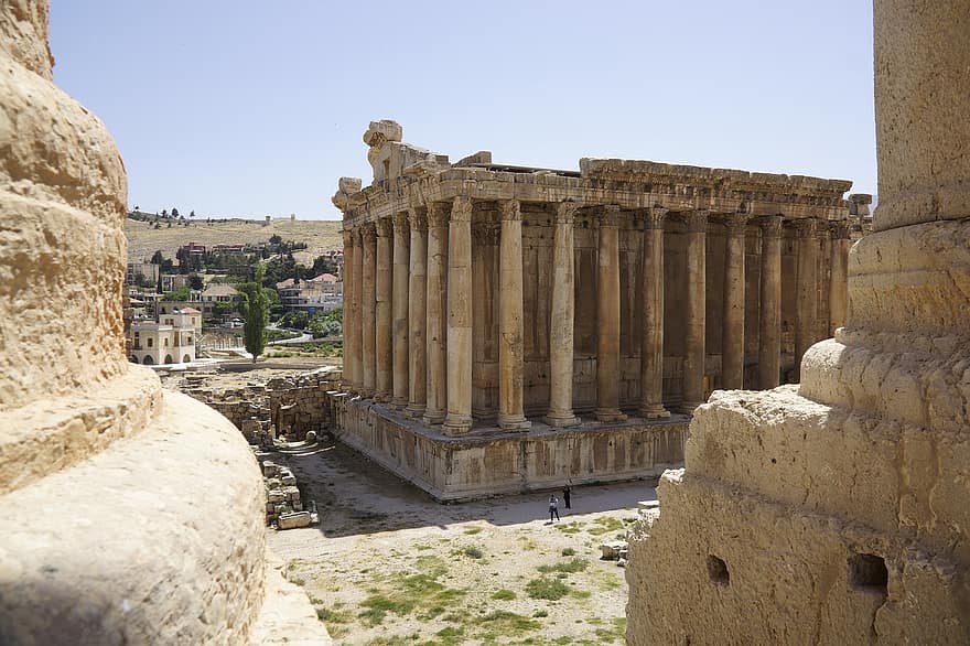 Baalbek, ruiner, Libanon, Heliopolis, tempel av bacchus, tinning, arkitektur, bygning, landemerke, roman, arv