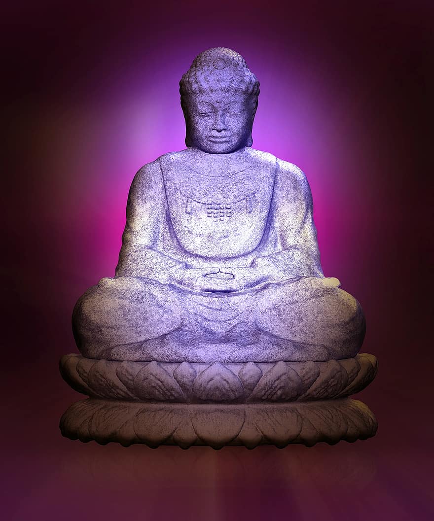 meditasjon, statue, orientalsk, asiatisk, meditere, zen, buddha