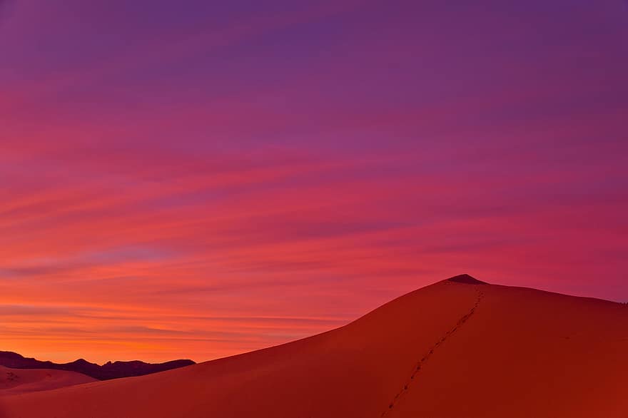 मूंगा गुलाबी रेत के टीले, यूटा, सूर्य का अस्त होना, रेगिस्तान, सुंदर, सड़क पर, परिदृश्य, टिब्बा, आकाश, प्रकृति