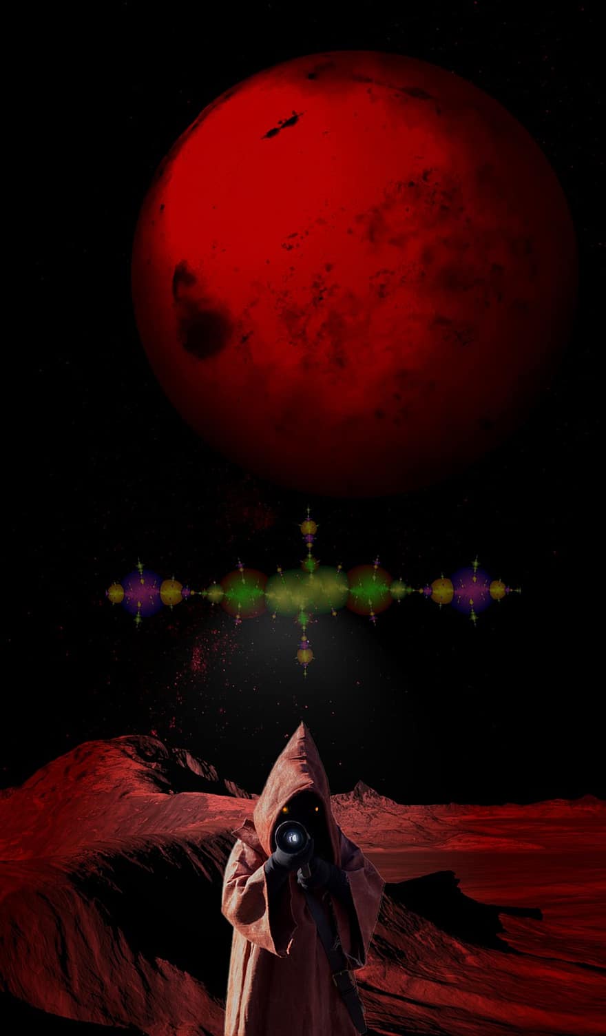 fondo, espacio, montaña, planeta rojo, extraterrestre, noche, hombres, oscuro, ilustración, estrella, antecedentes