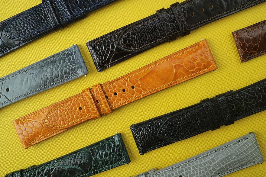 Watch, Wristband, Leather, Texture, Craft, Assortment, fashion, clothing, close-up, backgrounds, textile