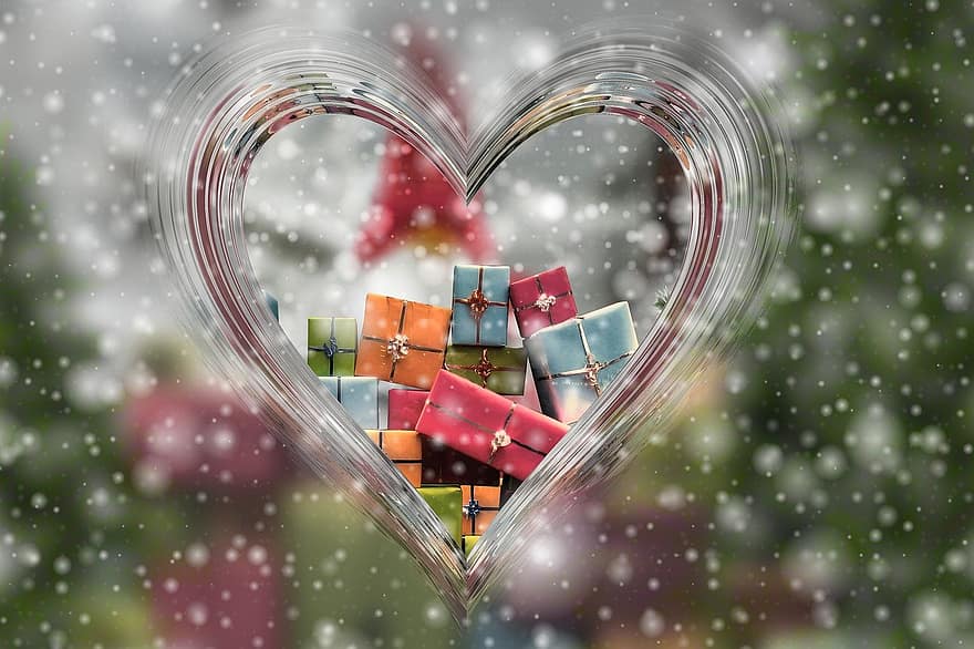 Crăciun, cadouri, iarnă, surprinde, pachete, decor