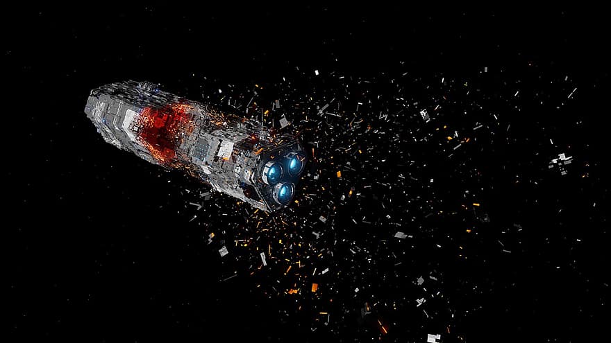 statek kosmiczny, wybuch, science fiction, złamany, ciekły, tła, upuszczać, zbliżenie, butelka, drink, Soda