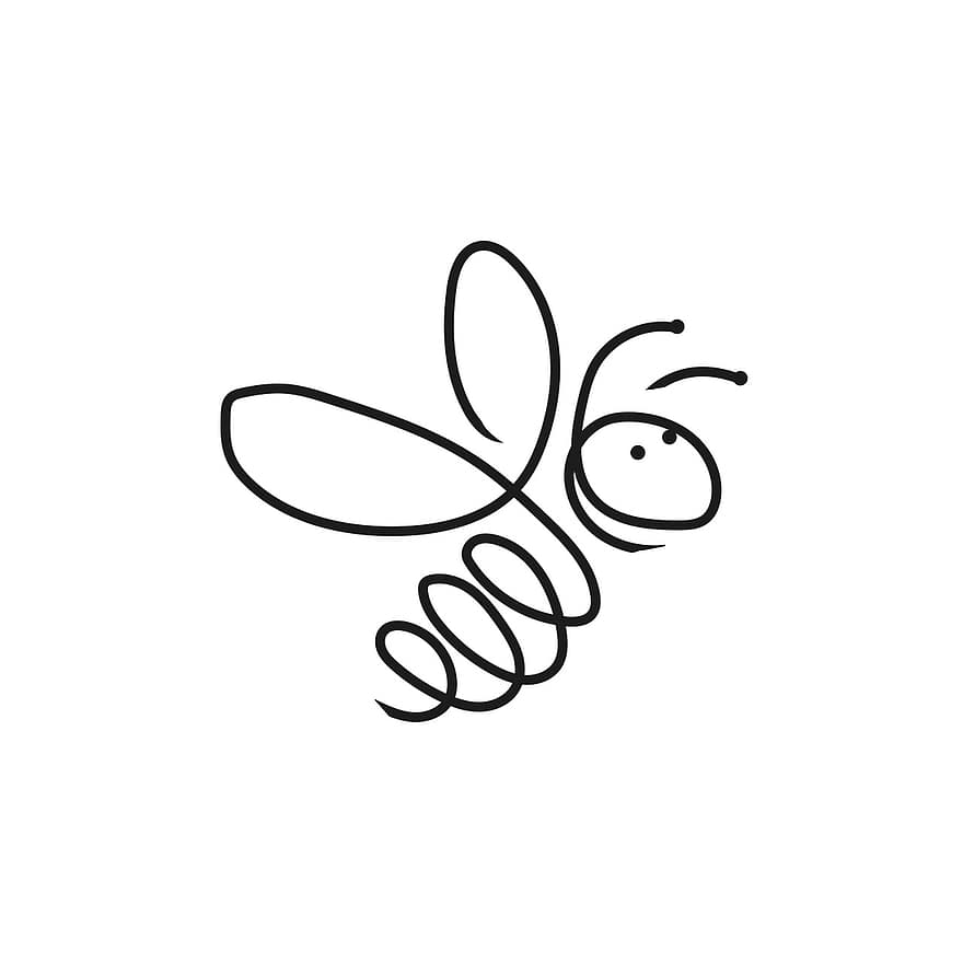 комаха, бджола, ентомологія, помилка, малювання, візерунок, ескіз, ілюстрації, вектор, значок, дизайн
